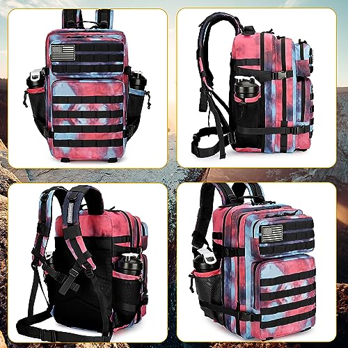Lovelinks21 25L Tactical Backpack Military Tactical Backpack for Men and Women Small Assault Pack Outdoor Travel Hiking Camping Rucksack with Molle Webbing (Nebula Camo) - Image 3