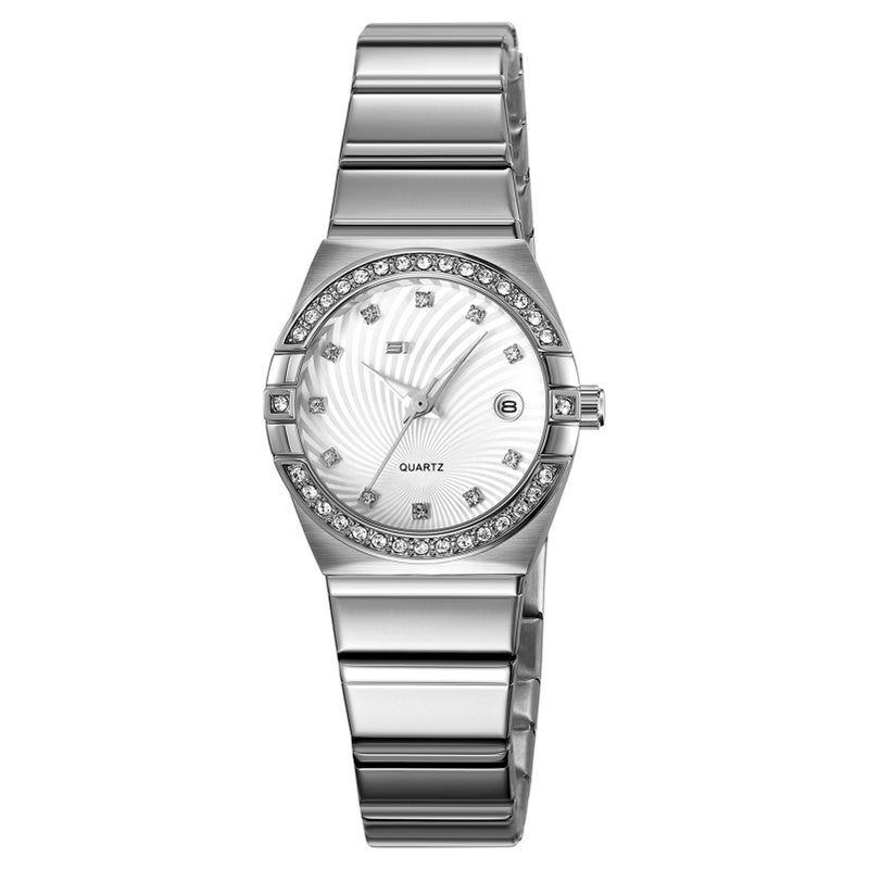 SKMEI Women's Watch Luxury Ladies Watch Quartz Wristwatch 3ATM Waterproof Stainless Steel Watch Band - Image 1