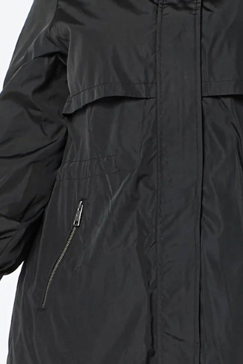 Andrew Marc Women Plain Raincoat Jackets, Black - Image 5