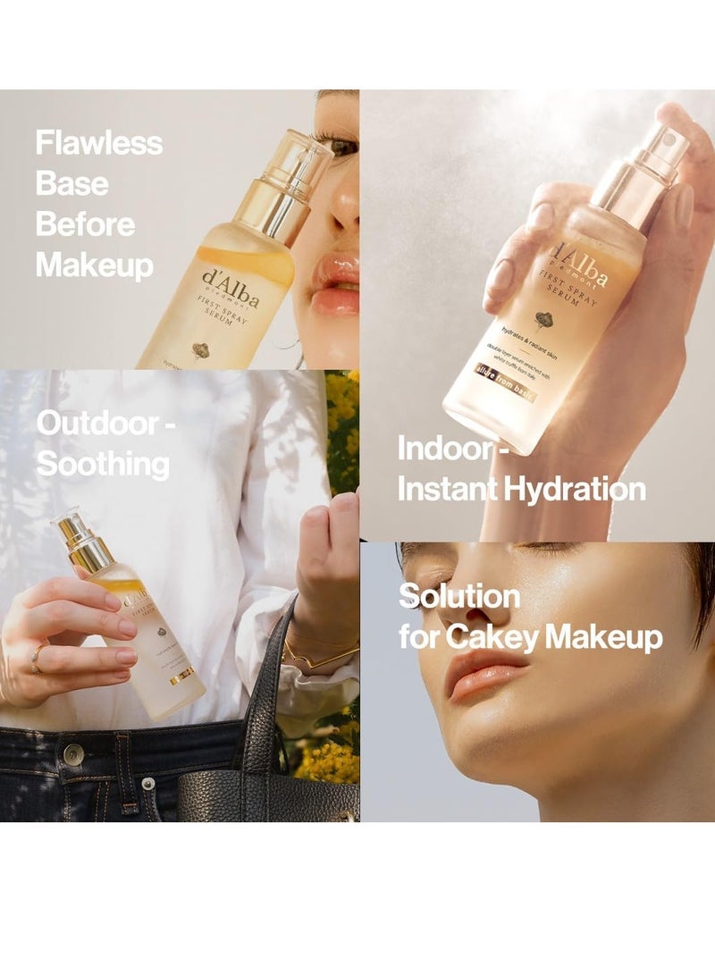 دي'ألبا مجموعة مرطب الوجه من دالبا بيدمونت وايت ترافل، بخاخ سيروم أولي وسيروم مزدوج بالكمأة البيضاء مع كريم، غير كوميدوغينيك، مناسبة لجميع أنواع البشرة (100 مل + 70 غ). - Image 2