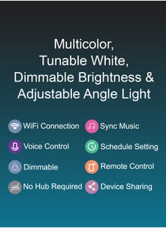 SASKA Saska smart wi-fi led downlight laza 5w tunable white dimmable color changing adjustable angle recessed Light ceiling lighting fixtures works with alexa and google home  - Image 2