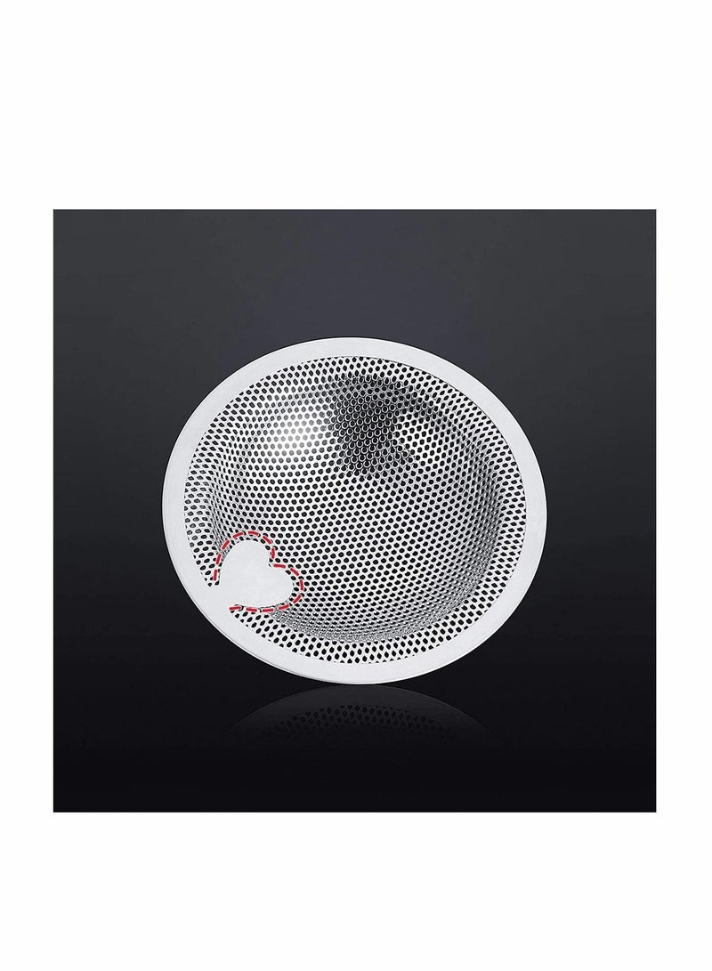 Kitchen Sink Strainer Basket Catcher with Upgrade Handle, Anti-Clogging Stainless Steel Drain Filter for Most 3-1/2 Inch Drains