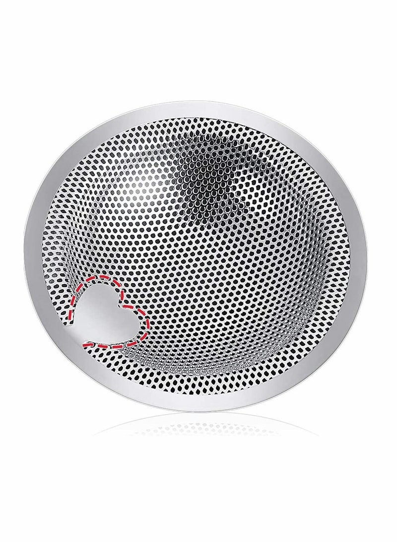 Kitchen Sink Strainer Basket Catcher with Upgrade Handle, Anti-Clogging Stainless Steel Drain Filter for Most 3-1/2 Inch Drains