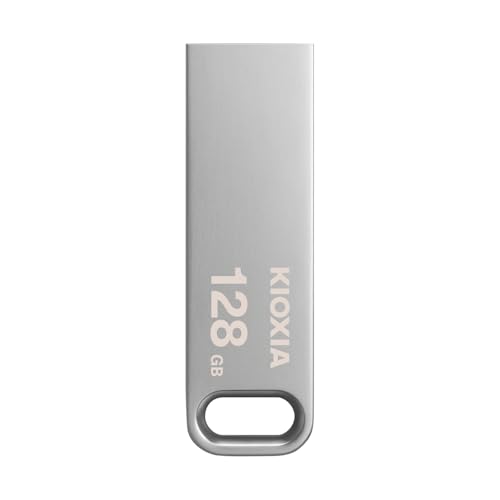 KIOXIA TransMemory U366 128GB USB 3.2 Gen 1 Flash Drive - Small, Stylish Metallic Body with 5-Year Warranty (White) - Image 1