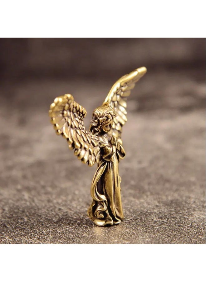 GORVIQUE Guardian Figurine With Wing – 4.5 cm Height | Vintage-Style Decorative Desk Ornament & Home Décor Accent Type-2 - Image 4