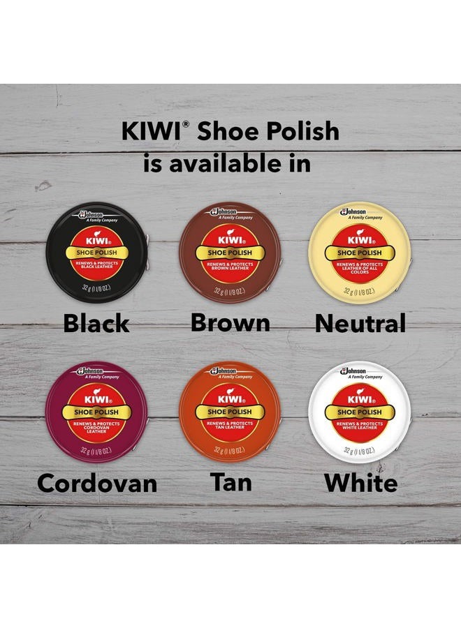 Kiwi Shoe Polish, Black, 1 Metal Tin, 1.125 oz - Image 2