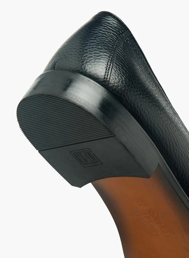Duchini BLACK Men Metal Accent Genuine Leather Loafers for Men | Best Price UAE