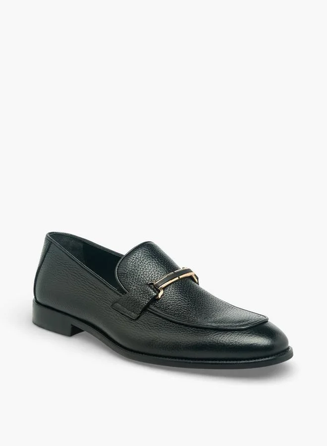 دوتشيني Men Metal Accent Genuine Leather Loafers