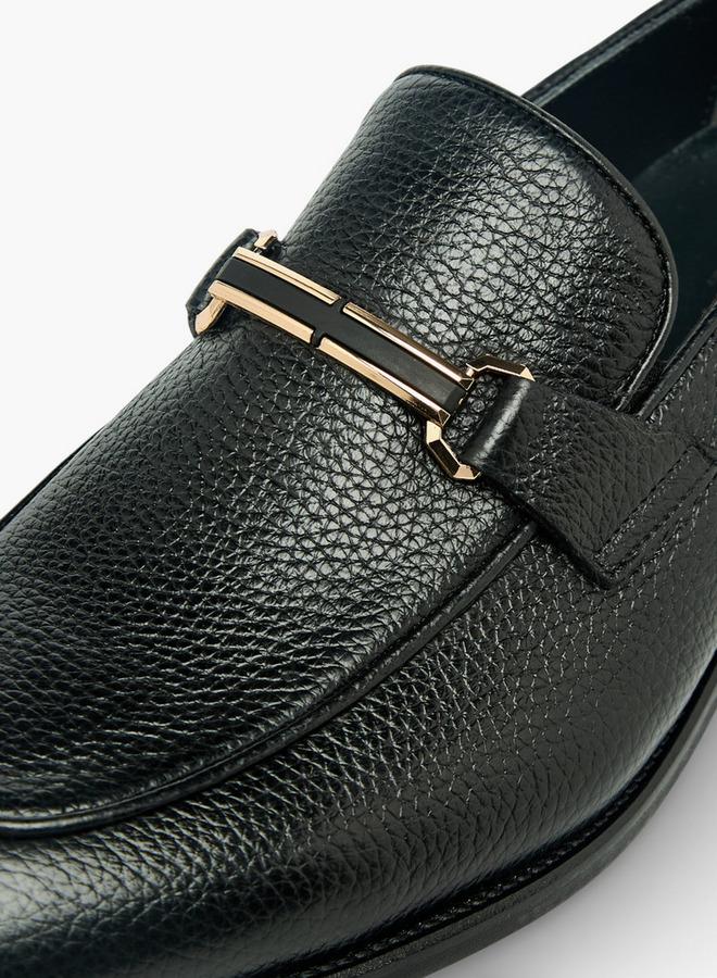 DUCHINI Men Metal Accent Genuine Leather Loafers - Image 4