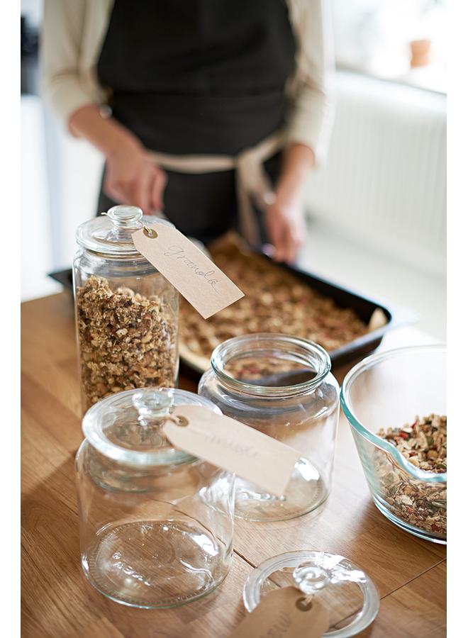 زبون برطمان مع غطاء، زجاج شفاف، سعة 1.8 لتر - Image 4