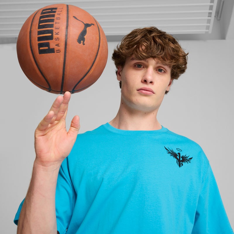PUMA MELO 1Love Mens Blue Basketball T-shirt II - Image 4