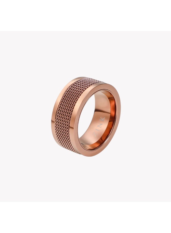 ZINK Men's Rose Gold Stainless Steel Ring | ZJRG008SBR-19 - Image 1