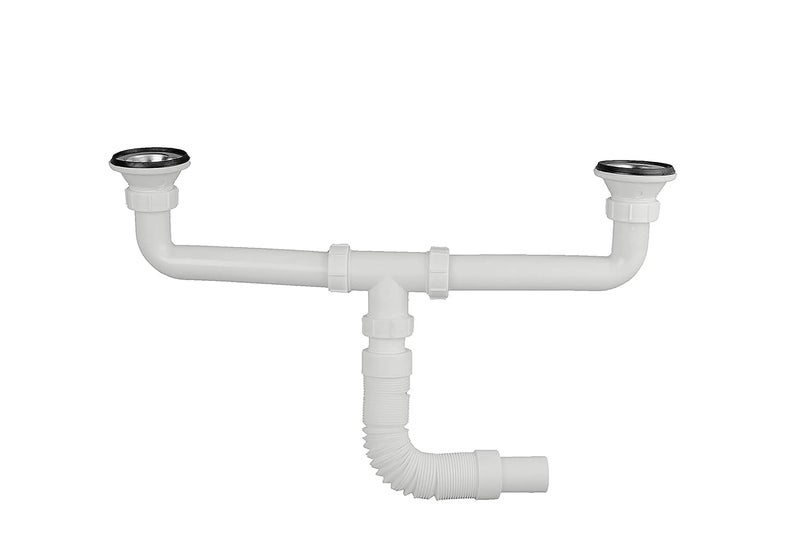 Double Flexible Drain Hose 1 1/2" for kitchen sink