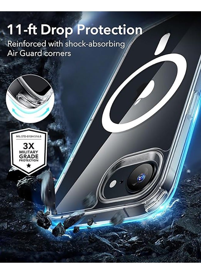 DUSALA Magnetic Case for iPhone 16e 5G 6.1inch, Compatible with MagSafe, Scratch-Resistant Back, Anti-Fall Drop Protection, Anti-Scratch Back Magnetic Phone Cover (Clear) - Image 4