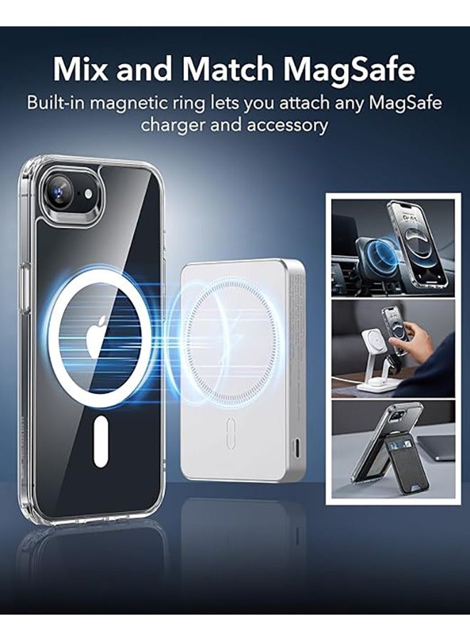 DUSALA Magnetic Case for iPhone 16e 5G 6.1inch, Compatible with MagSafe, Scratch-Resistant Back, Anti-Fall Drop Protection, Anti-Scratch Back Magnetic Phone Cover (Clear) - Image 5