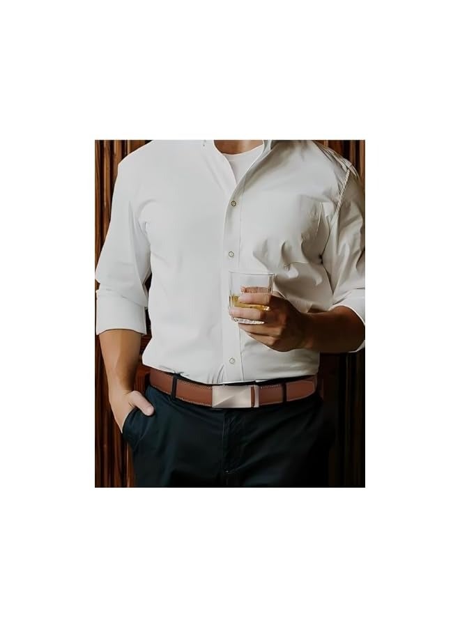 PROMASS Men's Belt Leather, Reversible Ratchet Belt, Nylon Web Tactical Work Belt with Automatic Slide Buckle, Adjustable Buckle Tactical Nylon Waist Belt Cloth, for Casual Dress Pant,Length Can be Cut  - Image 2