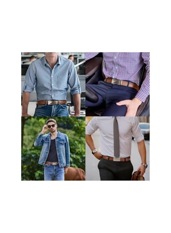 PROMASS Men's Belt Leather, Reversible Ratchet Belt, Nylon Web Tactical Work Belt with Automatic Slide Buckle, Adjustable Buckle Tactical Nylon Waist Belt Cloth, for Casual Dress Pant,Length Can be Cut  - Image 5