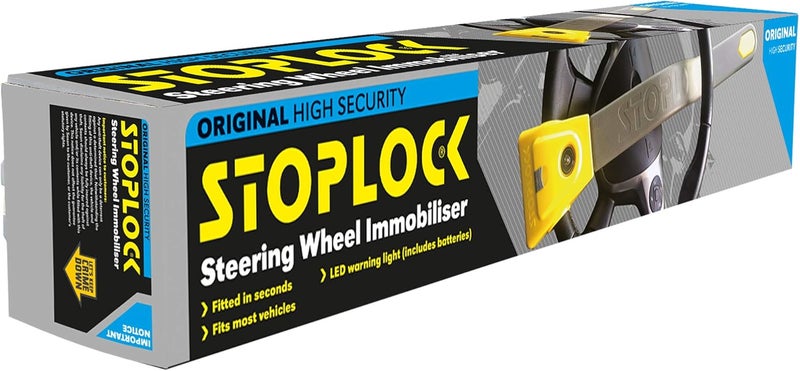 Stoplock HG 134-59 Original Steering Wheel Lock - Secure Car Anti-Theft Bar with LED and Keys, Black - Image 4