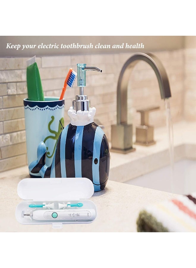Hovesty 2 Pcs Electric Toothbrush Travel Case Portable Toothbrush Holder for OralB Pro and Other Electric Toothbrush Set by Hovesty BlueWhite - Image 4