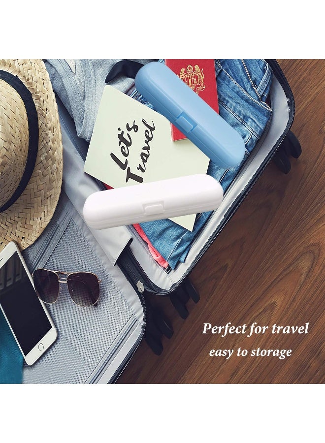 Hovesty 2 Pcs Electric Toothbrush Travel Case Portable Toothbrush Holder for OralB Pro and Other Electric Toothbrush Set by Hovesty BlueWhite - Image 5