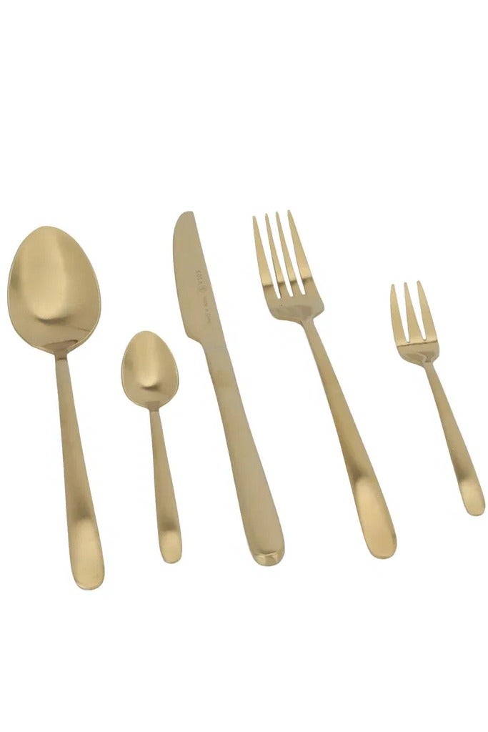 السيف غاليري طقم ادوات مائدة إيبيزا استيل السيف غاليري، سادة، 30 قطعة - ذهبي - Image 1