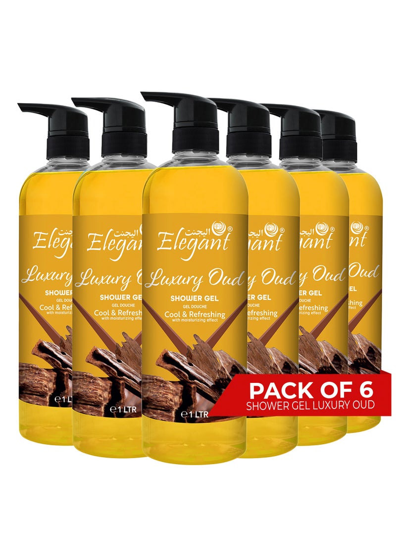 Elegant 6-Pieces Luxury Oud Shower Gel 1 Liter - Image 1