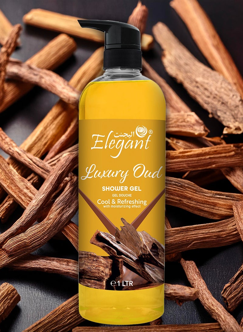 Elegant 6-Pieces Luxury Oud Shower Gel 1 Liter - Image 2