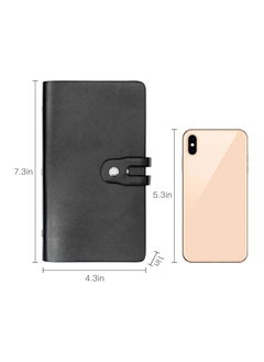 Excefore Credit Card Holder, Business Card Organizer Credit Cards Protector with 96 Card Slots RFID Blocking Business Cards Holder for Managing Your Different Cards to Prevent Loss or Damage (Black)  - Image 5