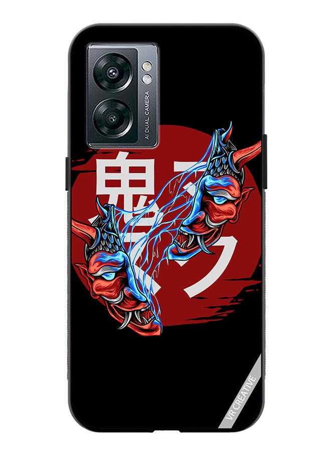 VR CREATIVE Protective Case Cover For OnePlus Nord N300 Cracked Mask Design Multicolour - Image 1