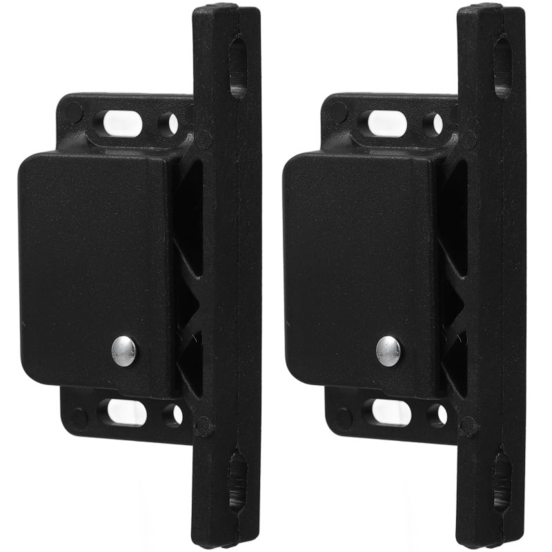 Rv Drawer Latches And Catches 2 Set Rv Cabinet Door Replacement Latch With 8 Screws And 10 Double-Sided Adhesive For Motor Home Office Cabinet Drawer Black - Image 1