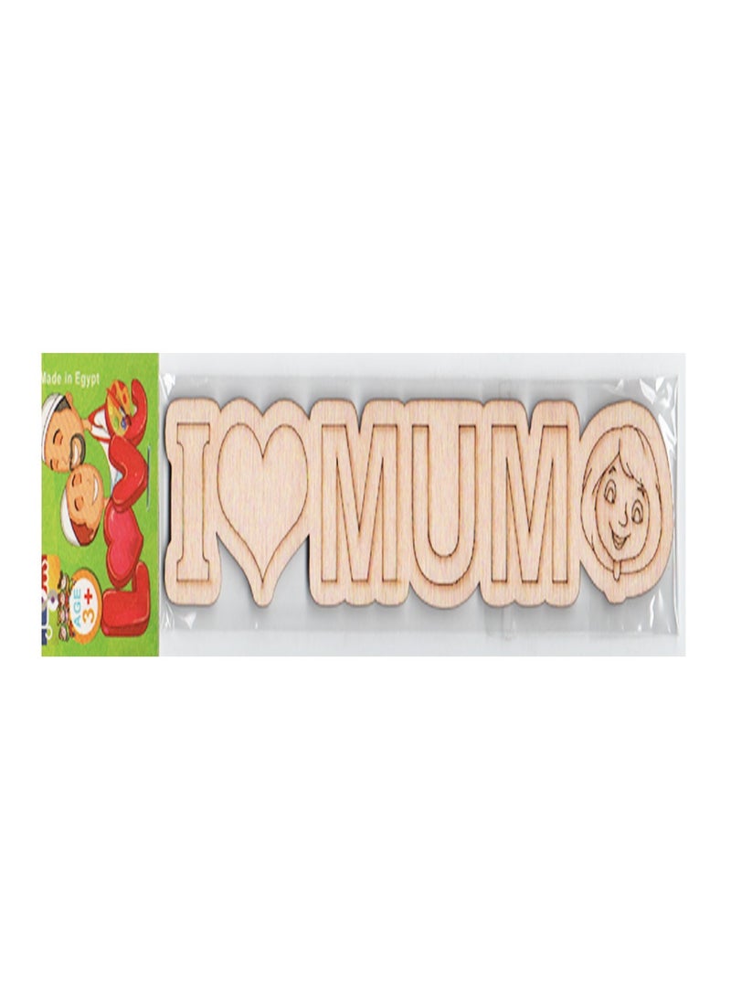 Toys Wooden Ruler I Love My Mother  - Image 1
