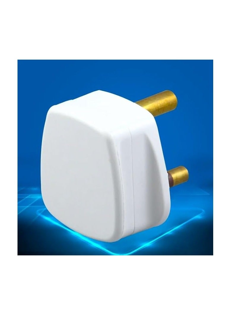 erorex 15A Round 3 Pin Plug White - Image 3