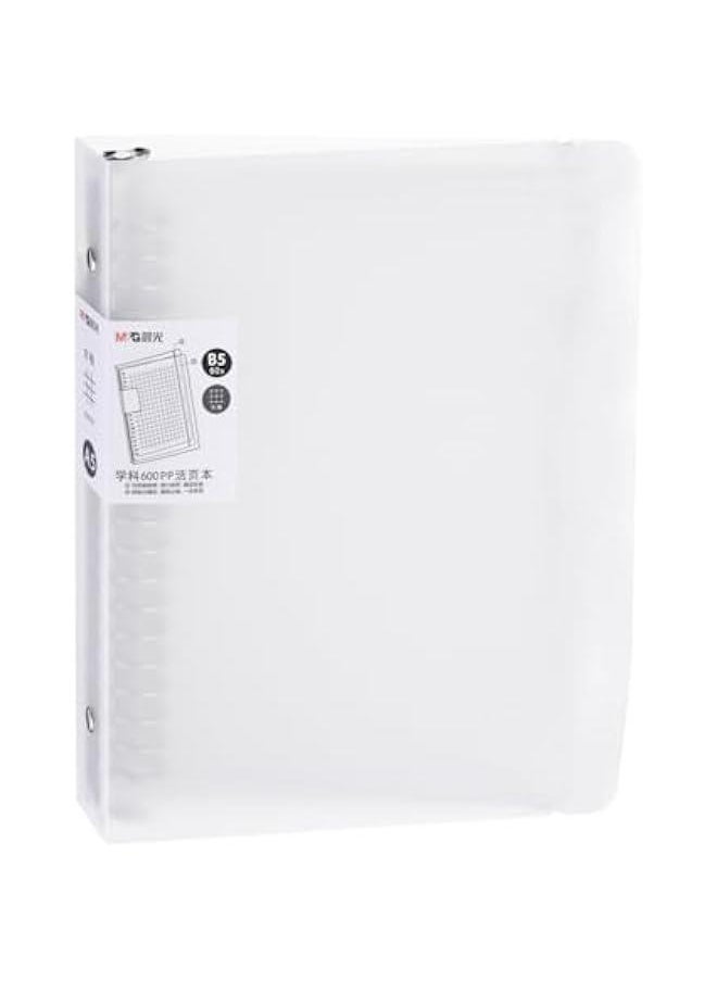Arabest - Refillable B5 Telescopic Binder Notebook with 26-Hole Spiral Rings, 60 Grid-Lined Sheets, Frosted Cover for Office and Home Use - Image 1