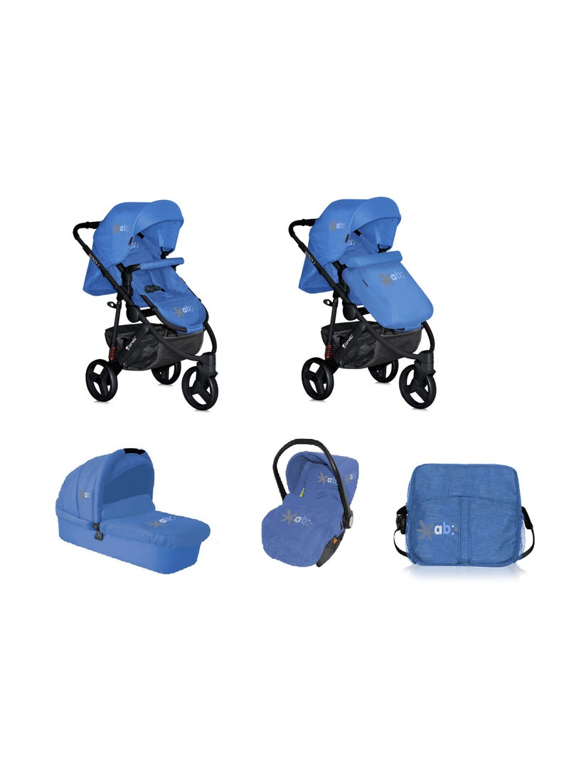 لوريلي عربة أطفال مونزا 3 2 في 1 لون أزرق - Image 1