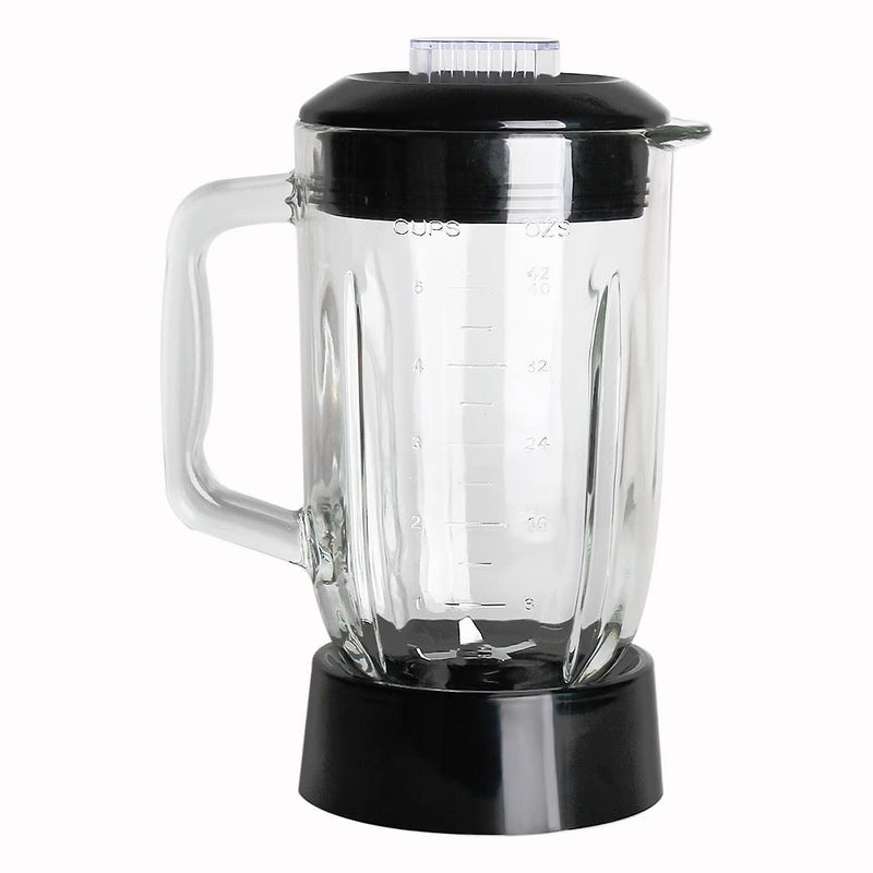 Anbige Replacement Parts 5Cups Glass Jar with blade and collarCompatible with BlackDecker Blender BL1110BG BL1120BG BL1130SG BL1220GG BL1210RG BL1230SG BL1820SGM