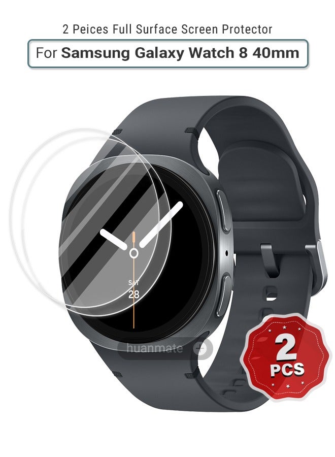 huanmate 2 Pieces Samsung Galaxy Watch 8 40mm Premium Screen Protector- Crisp Clarity, Ultimate Safety, Shield Against Smudges, Reliable Quality, Easy Installation & Removal  - Image 1