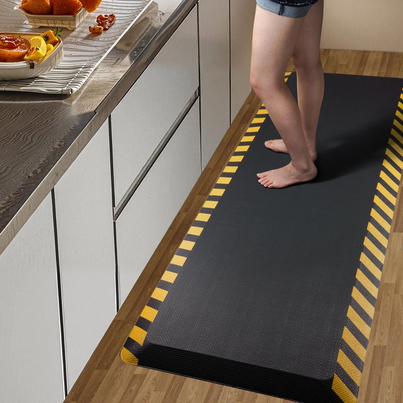 FEATOL Kitchen Mats for Floor 910 Extra Thick Cushioned Anti Fatigue Floor Mat Memory Foam Padded for Standing at Home Kitchen Garage 20 x 48Support for Leg  Back Pain
