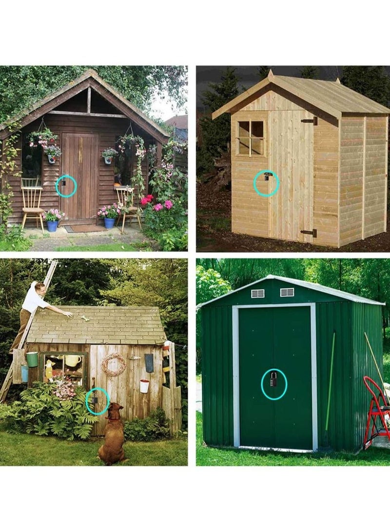 Combination Padlock Waterproof Padlock with Code (2 Pack Black) - Image 4