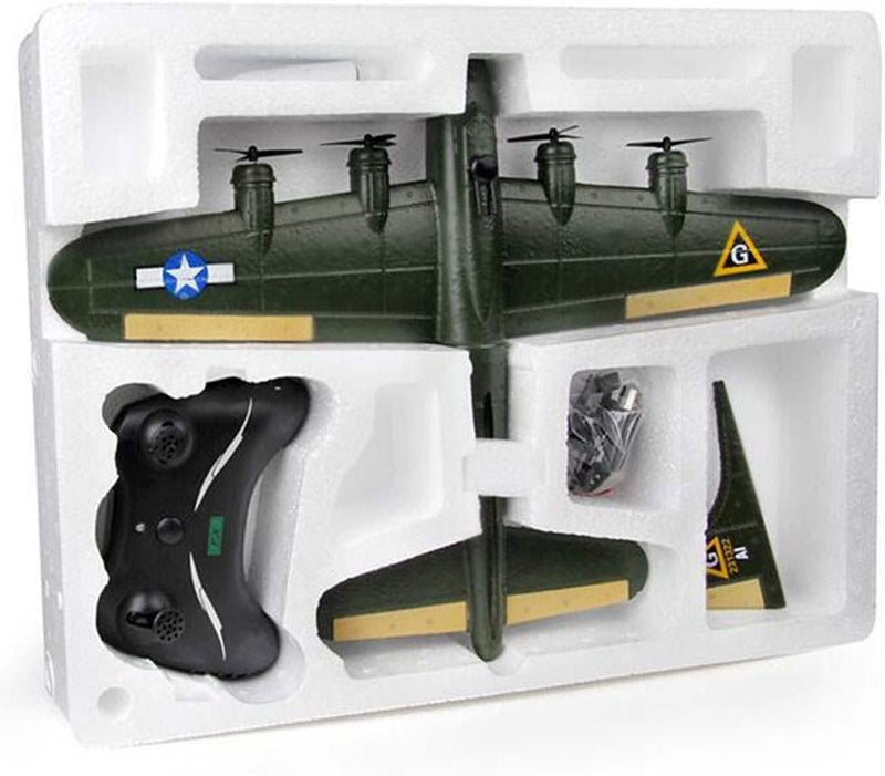 klarako EPP Foam RC Aircraft, 2.4G 2CH Radio Control Fixed Wing, RC Glider Plane with Transmitter, B17 Bomber Airplane Toy, Ready to Fly, Easy to Control  Army Green - Image 5