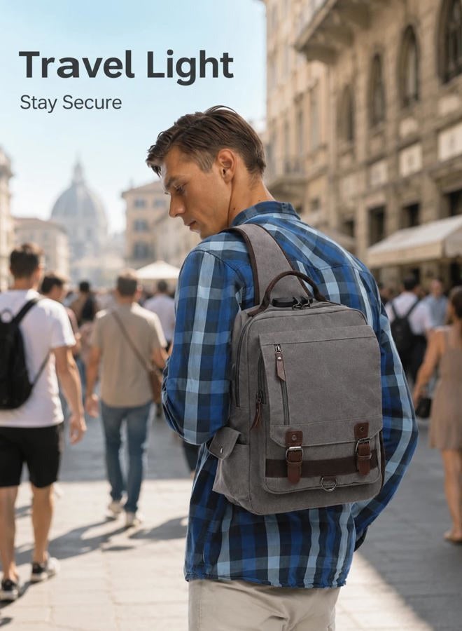 Leaper Retro Crossbody Bag Sling Bag Canvas Messenger Bag for Men Women Shoulder Bag Crossbody Handbags Satchel Black, XXL - Image 2