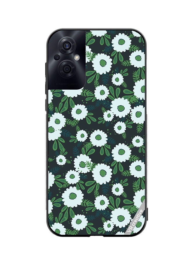 VR CREATIVE Protective Case Cover For Oppo Reno8 Z Floral Pattern Based On Traditional Folk Art Ornaments Design Multicolour - Image 1