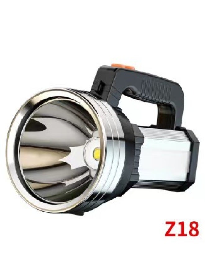 مصباح يدوي Savage LED محمول للتخييم في الهواء الطلق وشحن الطوارئ متعدد الوظائف للتحكم في الفيضانات - اللون: Z18-p70 أضواء جانبية حمراء وزرقاء وأضواء تحذير - مزود بحزام كابل بيانات ورأس شحن - Image 1