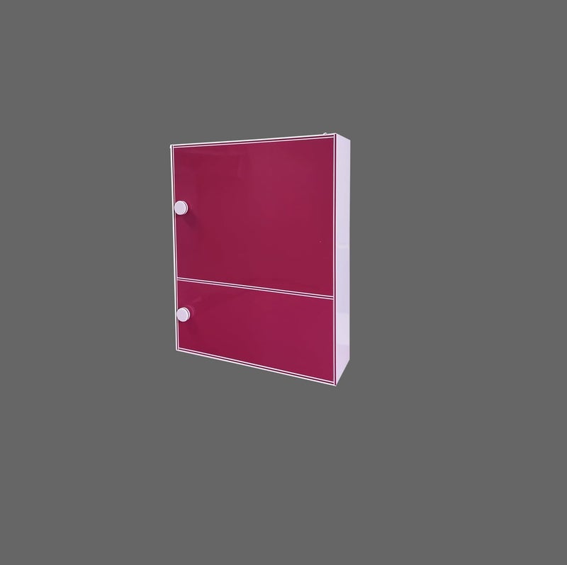 WINACO Aarti White Burgundy (14"x 4.5" x 18") Acrylic Bathroom Storage Bathroom Organizer (White Burgundy) - Image 1