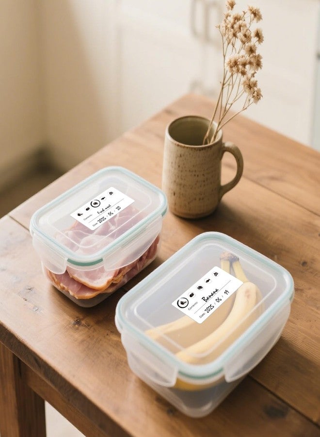 YIKIADA 500 PCS Food Labels 1.2 x 2.4 Inches Waterproof Vinyl Date Stickers - Image 4