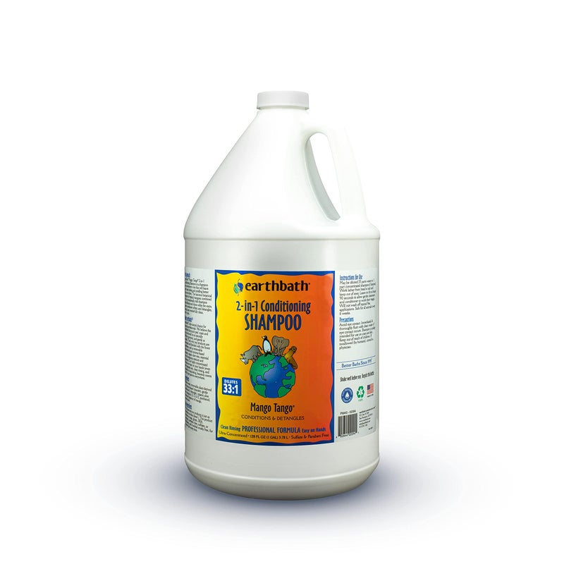 earthbath Mango Tango 2in1 Conditioning Shampoo Cruelty Free Dog Shampoo and Conditioner Made in USA Gentle Dog Conditioner Best Puppy Shampoo Puppy Supplies Safe Dog Wash 128 Oz 1 Pack - Image 2