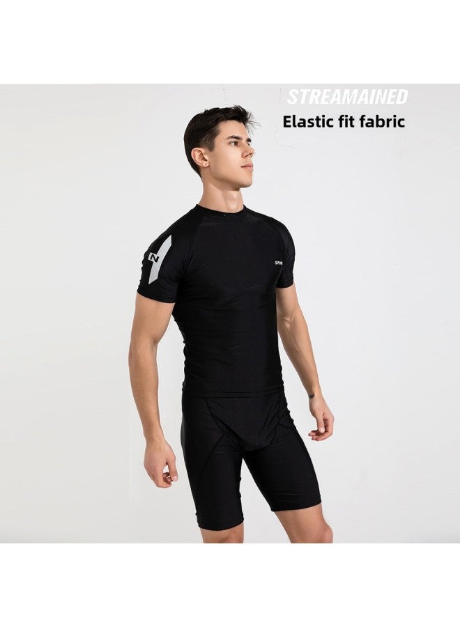 Loquat Swimwear Boys 2023 Swimming Trunks Professional Men's Swimwear Suit Adult Anti-embarrassment Men's Beach Swimwear-Color:Gray Label Top Plus Swim Trunks- - Image 4