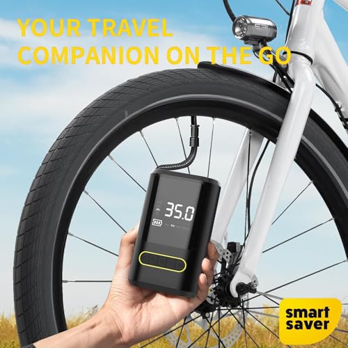 Smart Saver Cordless Tyre Inflator 4K MAH Battery, 150 PSI Portable Car, Bike Tire Pump with Digital Gauge, Powerbank, LED Light, Type-C Recharge, Auto Stop for SUV Sedan, Motorcycle, Sport Equipments - Image 5