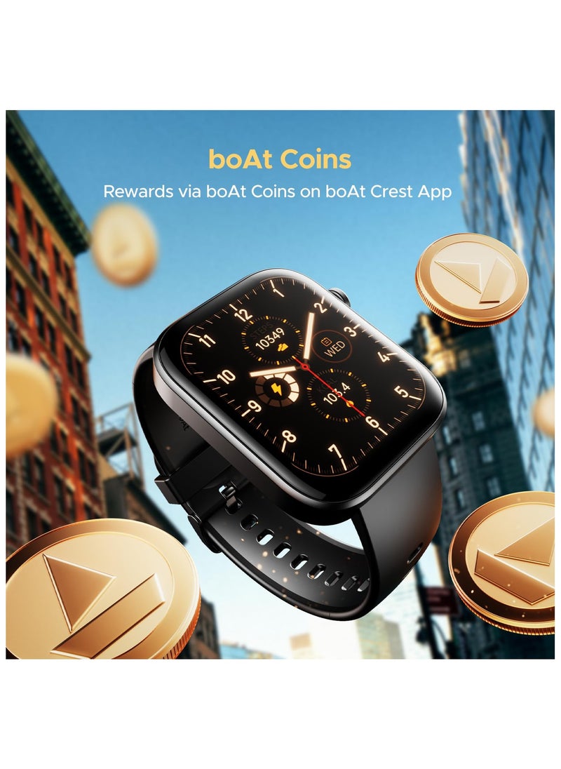 Generic - boAt Storm Call 3 w/Turn-by-Turn Navigation, 1.83" (4.6 cm) HD Display, Bluetooth Calling, Crest+ OS, QR Tray, Watch Face Studio, Coins, Emergency SOS Smart Watch for Men & Women(Active Black) - Image 1