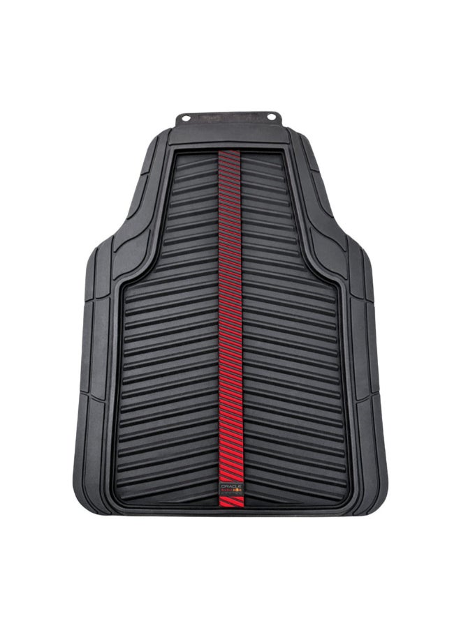 ريد بول أوراكل ريسينغ سجادة أرضيات السيارات شديدة التحمل 4 قطع بمقاس عالمي أسود وأحمر 80 × 4 × 50 سم RBCMHD24BR - Image 2