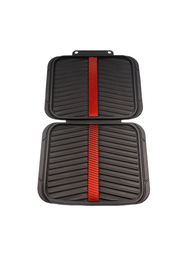 ريد بول أوراكل ريسينغ سجادة أرضيات السيارات شديدة التحمل 4 قطع بمقاس عالمي أسود وأحمر 80 × 4 × 50 سم RBCMHD24BR - Image 3